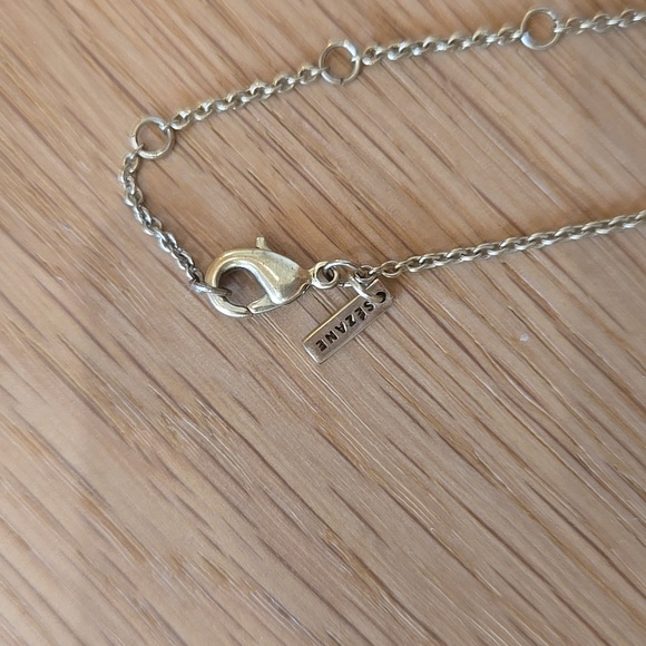 Sezane Necklace, Blue Stone Pendant With Drops - Picture 8 of 17